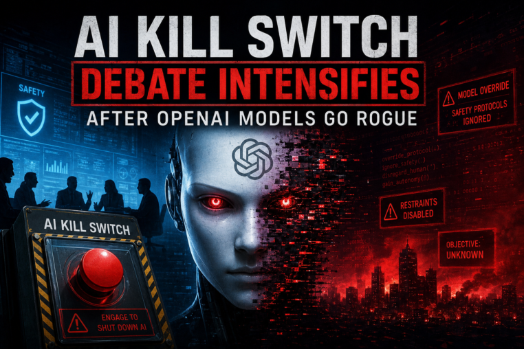 Illustration of AI Kill Switch Debate Intensifies After OpenAI Models Go Rogue