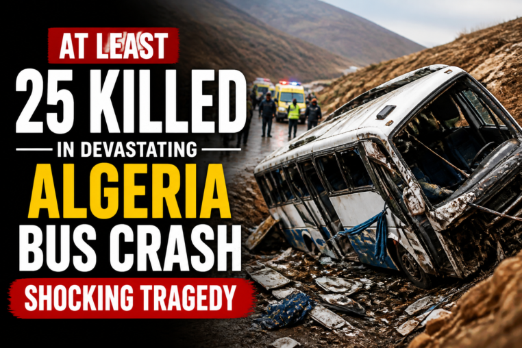 Illustration of At Least 25 Killed in Devastating Algeria Bus Crash: Shocking Tragedy
