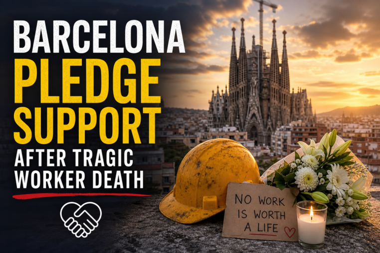 Illustration of Barcelona Pledge Support After Tragic Worker Death