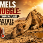 Illustration of Camels Struggle: Rising Temperatures Devastate Africa's Desert Ships