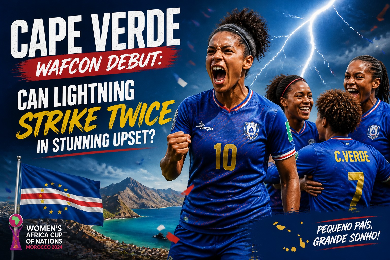 Illustration of Cape Verde Wafcon Debut: Can Lightning Strike Twice in Stunning Upset?