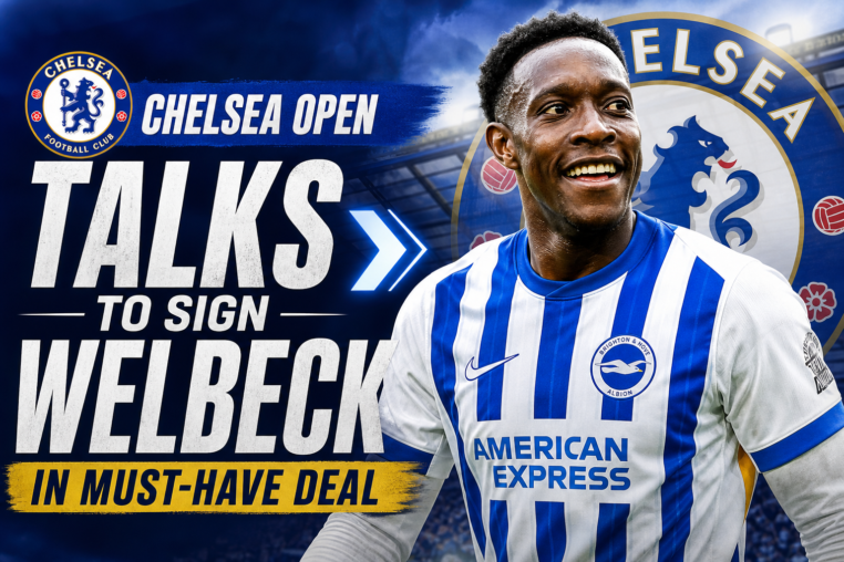 Illustration of Chelsea Open Talks to Sign Brighton Striker Welbeck in Must-Have Deal