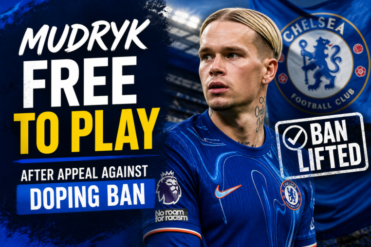 Illustration of Chelsea's Mudryk Free to Play After Appeal Against Doping Ban