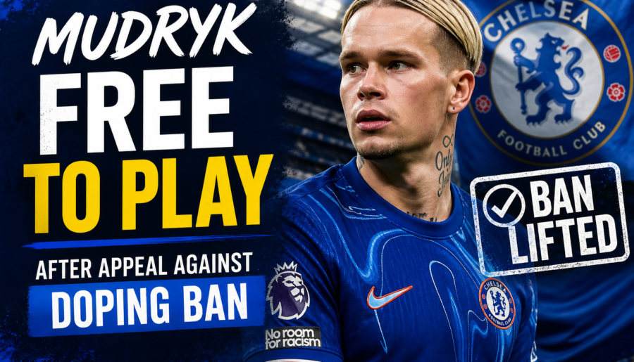 Chelsea’s Mudryk Free to Play After Appeal Against Doping Ban