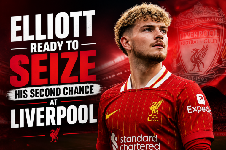 Illustration of Elliott Ready to Seize His Second Chance at Liverpool