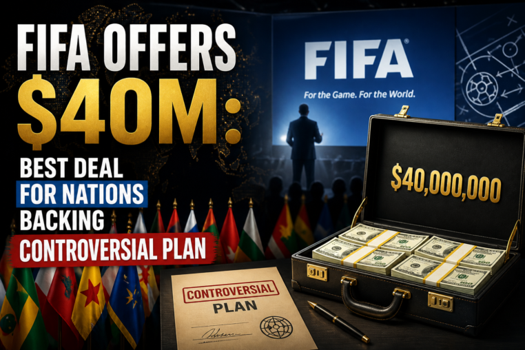 Illustration of FIFA Offers $40m: Best Deal for Nations Backing Controversial Plan