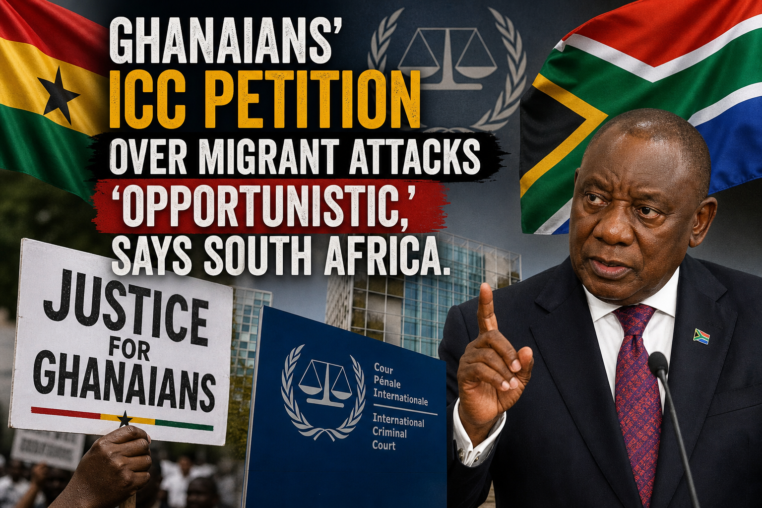 Illustration of Ghanaians' ICC Petition Over Migrant Attacks 'Opportunistic,' Says South Africa