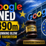 Illustration of Google Fined €890m: EU’s Stunning Blow Against Favoritism