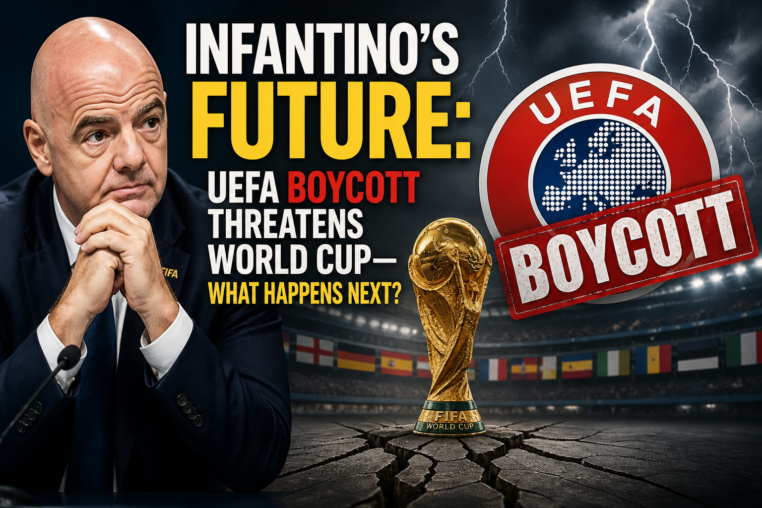 Illustration of Infantino’s Future: Uefa Boycott Threatens World Cup—What Happens Next?