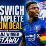 Illustration of Ipswich Complete £20m Deal for Ghana Winger Fatawu