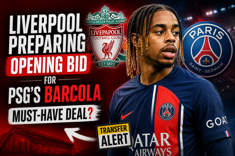Illustration of Liverpool Preparing Opening Bid for PSG's Barcola: Must-Have Deal?