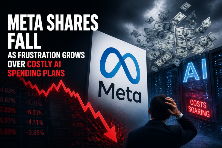 Illustration of Meta Shares Fall as Frustration Grows Over Costly AI Spending Plans