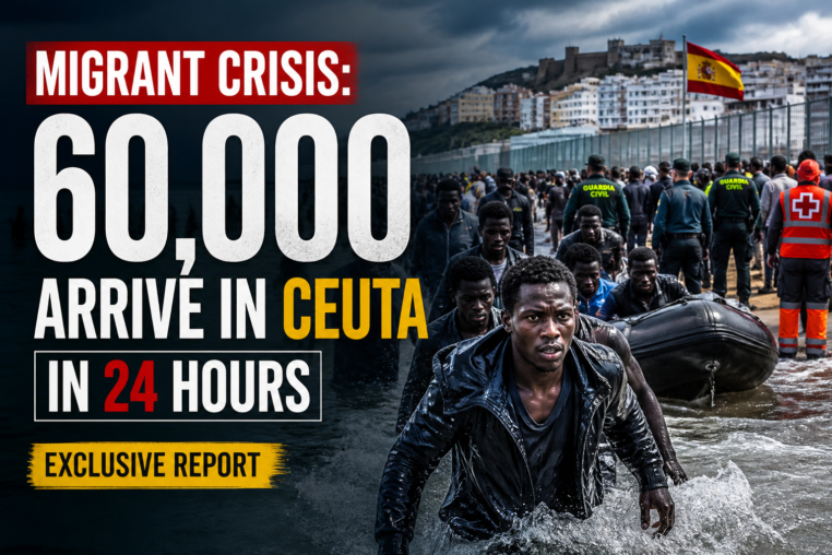 Illustration of Migrant Crisis: 60,000 Arrive in Ceuta in 24 Hours, Exclusive Report