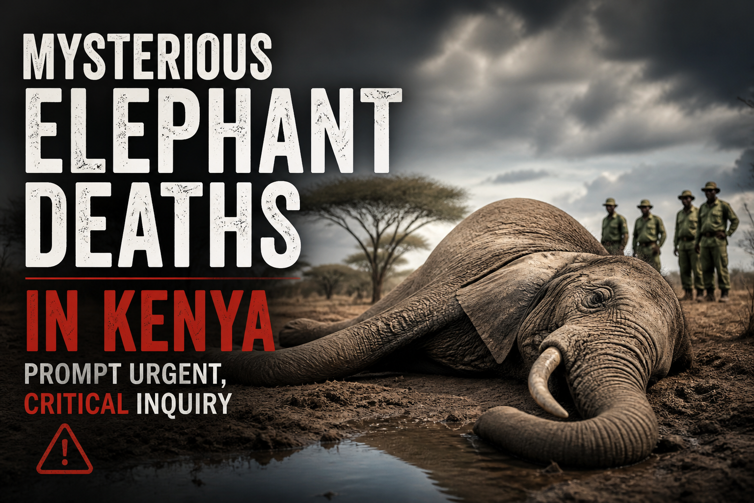 Illustration of Mysterious Elephant Deaths in Kenya Prompt Urgent, Critical Inquiry