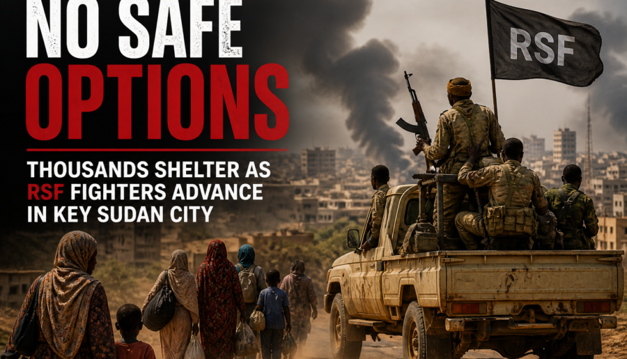 No Safe Options: Thousands Shelter as RSF Fighters Advance in Key Sudan City
