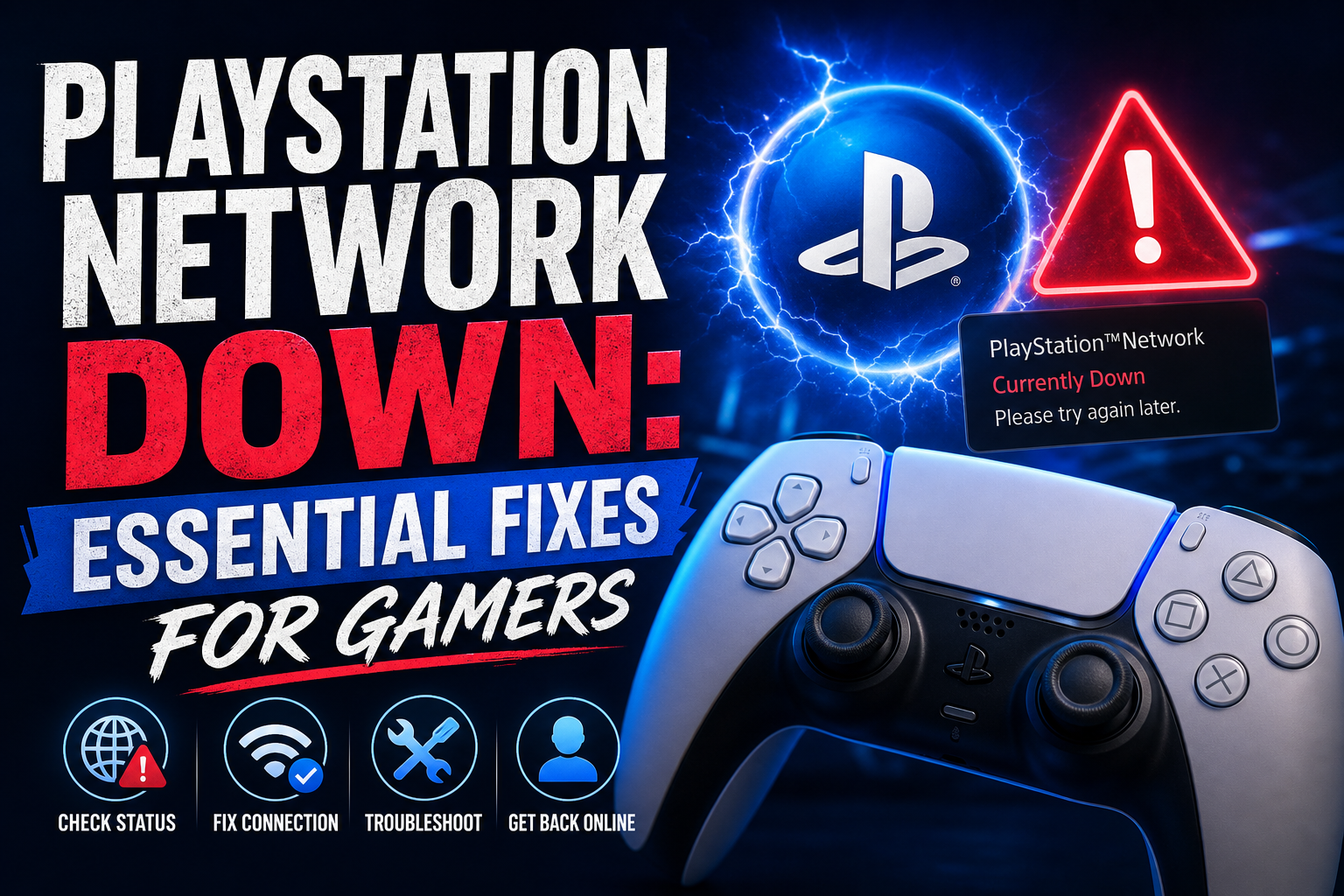 Illustration of PlayStation Network Down: Essential Fixes for Gamers
