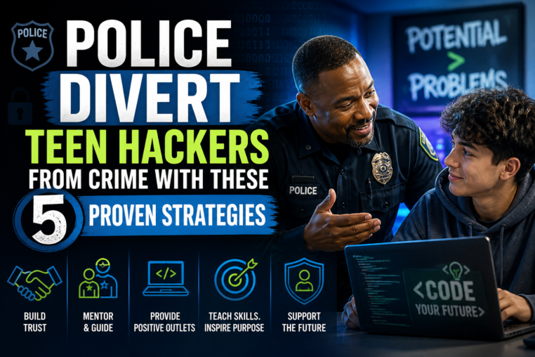 Illustration of Police Divert Teen Hackers from Crime with These 5 Proven Strategies