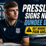 Illustration of Pressley Signs New Dundee Deal but Warns of Pain Ahead