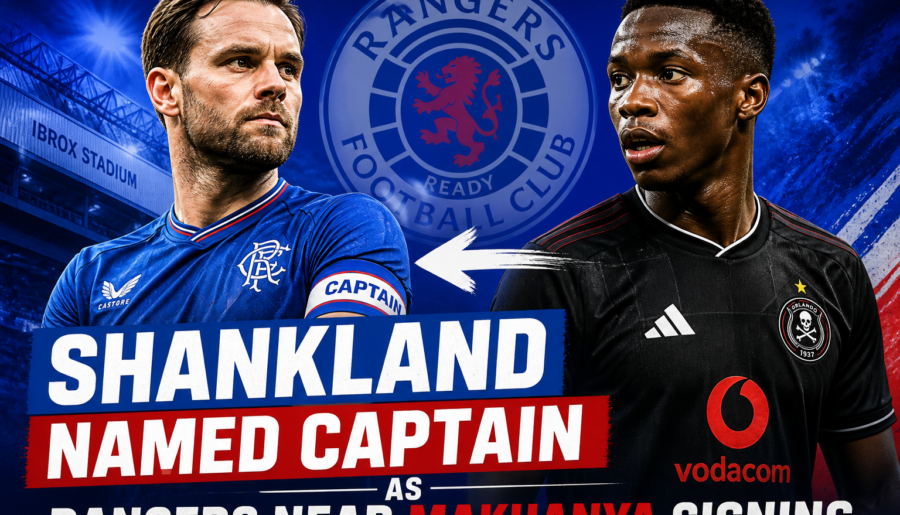 Shankland Named Captain as Rangers Near Makhanya Signing