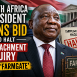 Illustration of South Africa President Wins Bid to Halt Impeachment Inquiry Over 'Farmgate'