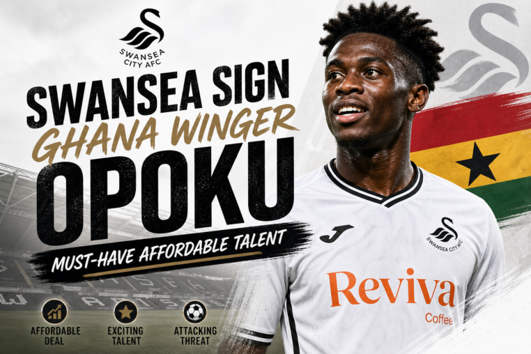 Illustration of Swansea Sign Ghana Winger Opoku: Must-Have Affordable Talent
