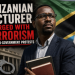 Illustration of Tanzanian Lecturer Charged with Terrorism Over Anti-Government Protests