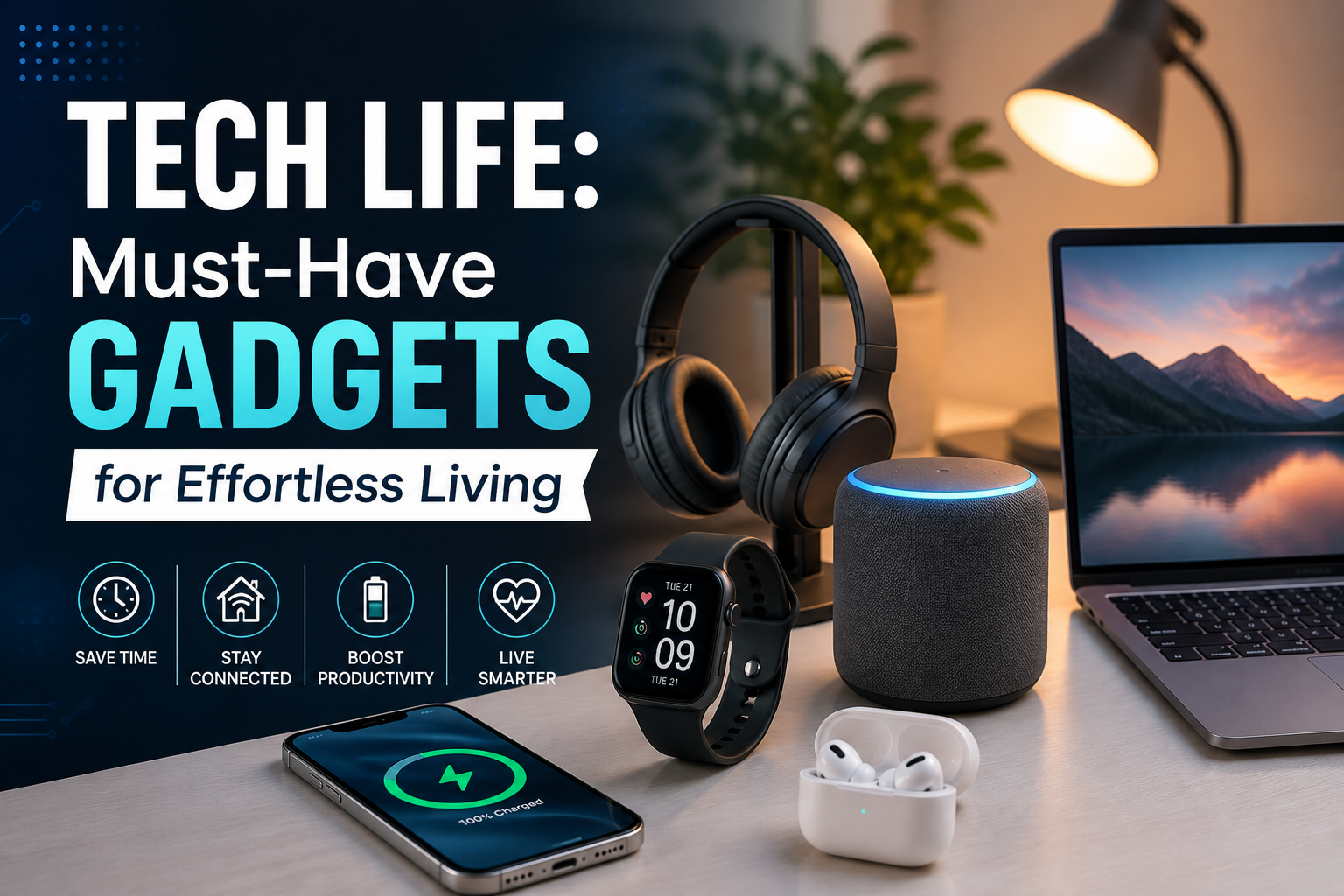 Illustration of Tech Life: Must-Have Gadgets for Effortless Living
