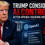 Illustration of Trump Considers AI Controls After OpenAI Hacking Incidents