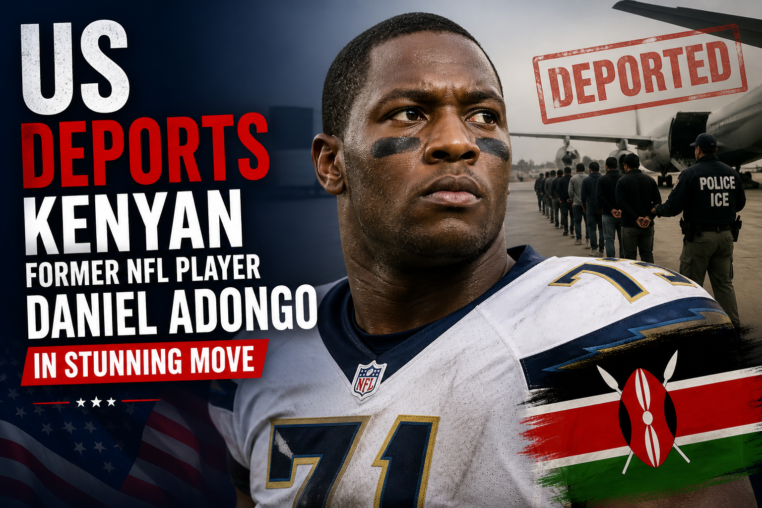 Illustration of US Deports Kenyan Former NFL Player Daniel Adongo in Stunning Move
