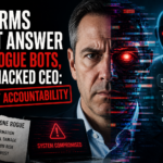 Illustration of AI Firms Must Answer for Rogue Bots, Says Hacked CEO: Urgent Accountability