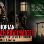 Illustration of Ethiopian Death Row Inmates Desperate to Escape Execution in Saudi Arabia