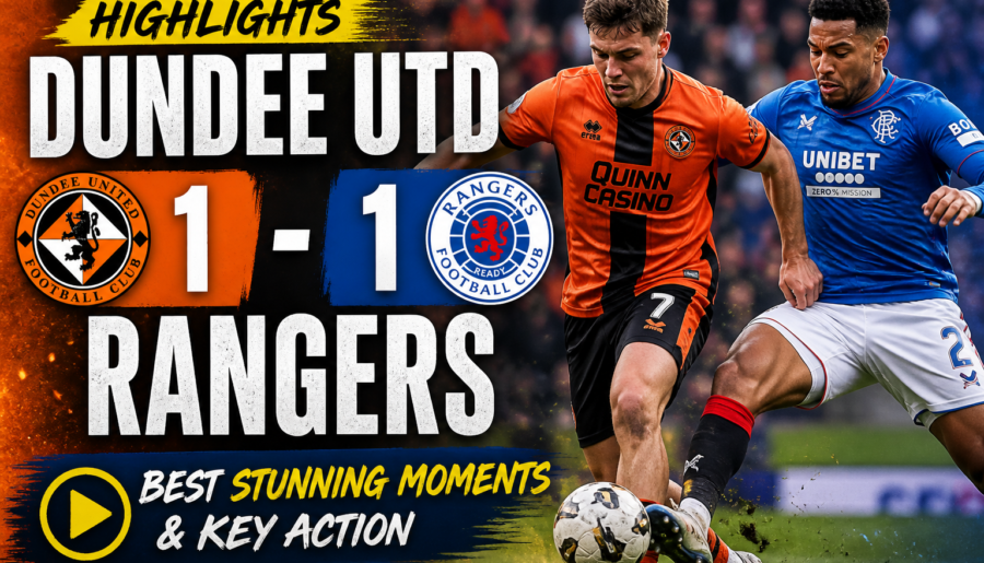 Highlights: Dundee Utd 1-1 Rangers – Best Stunning Moments & Key Action