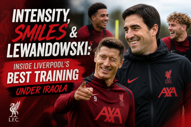 Illustration of Intensity, Smiles & Lewandowski: Inside Liverpool’s Best Training Under Iraola