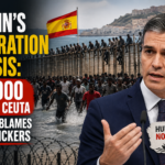 Illustration of Spain's Migration Crisis: 60,000 Reach Ceuta as PM Blames Traffickers