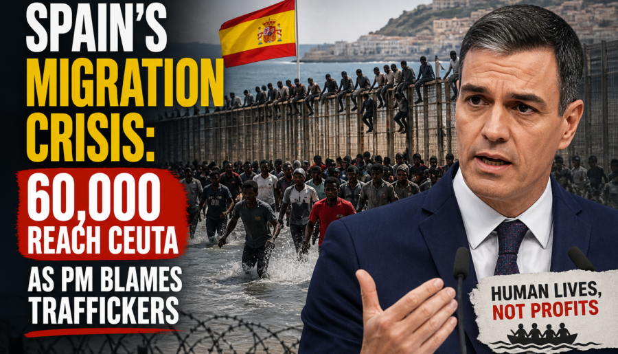 Spain’s Migration Crisis: 60,000 Reach Ceuta as PM Blames Traffickers